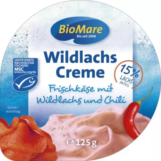 Økologisk Friskost Creme med Røget Laks & Chili - 125G - BioMare Wechsler's Feinfisch