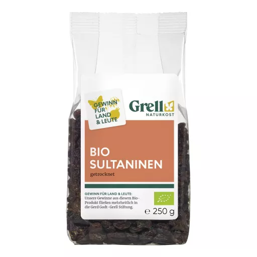 Økologiske Mørke Sultana Rosiner - 250G - Grell Naturkost
