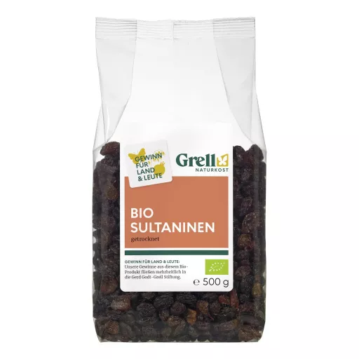 Økologiske Mørke Sultana Rosiner - 500G - Grell Naturkost