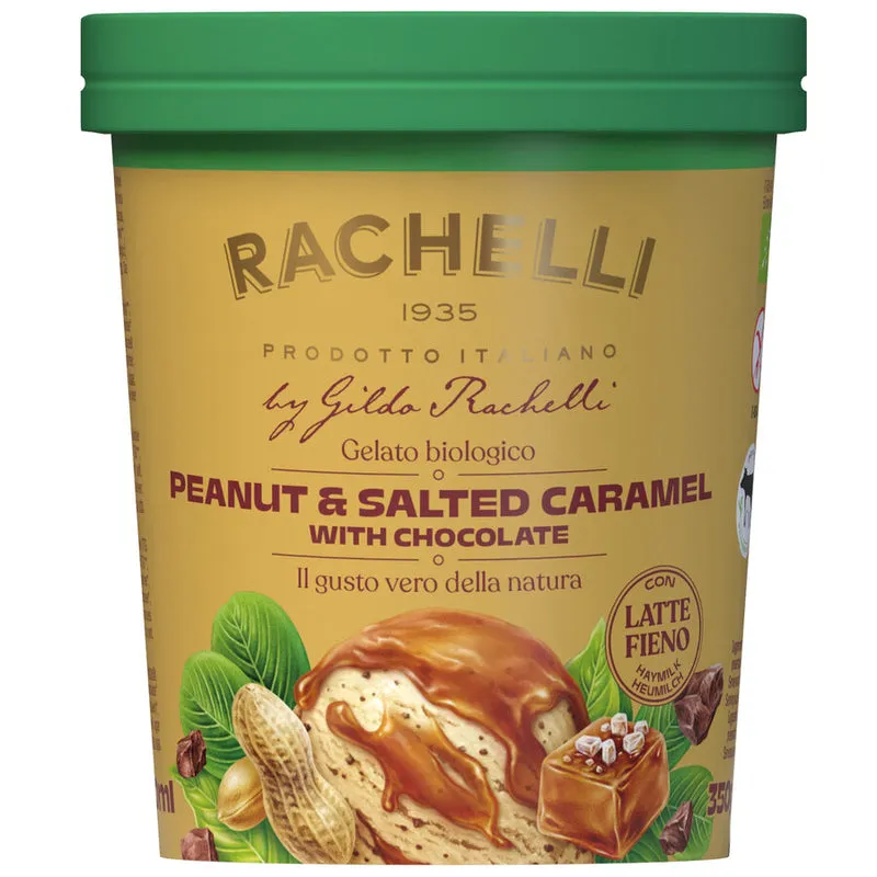 Økologisk Peanut & Salted Caramel Gelato - 500ML - Rachelli