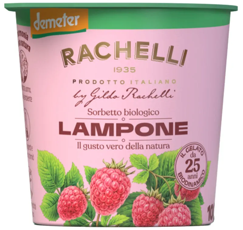 Biodynamisk Hindbær Sorbet - 125ML - Rachelli