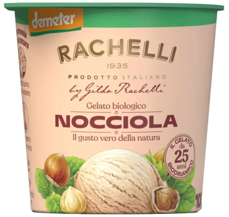 Biodynamisk Hasselnød Gelato - 125ML - Rachelli