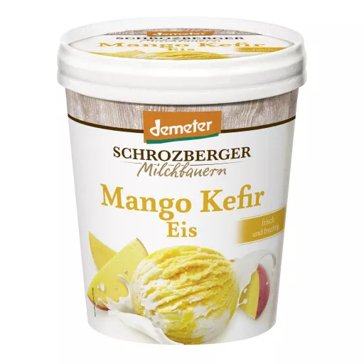 Biodynamisk Flødeis Mango & Kefir - 500ML - Schrozberger