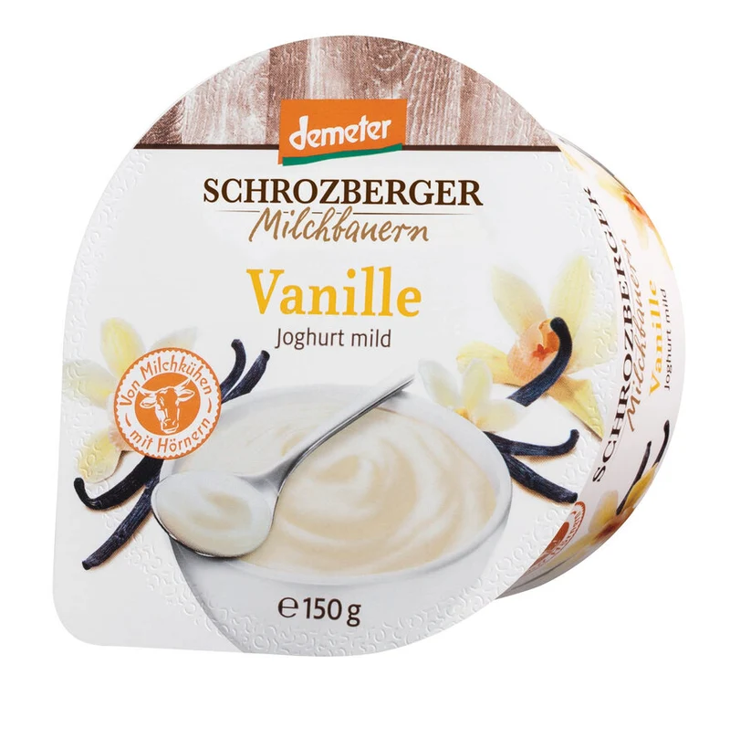 Biodynamisk Yoghurt Vanilje 3,5% - 150ML - Schrozberger