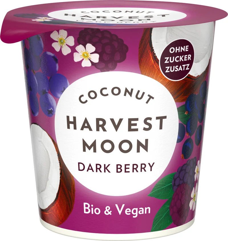 Økologisk Kokos Joghurt Dark Berry - 125G - Harvest Moon