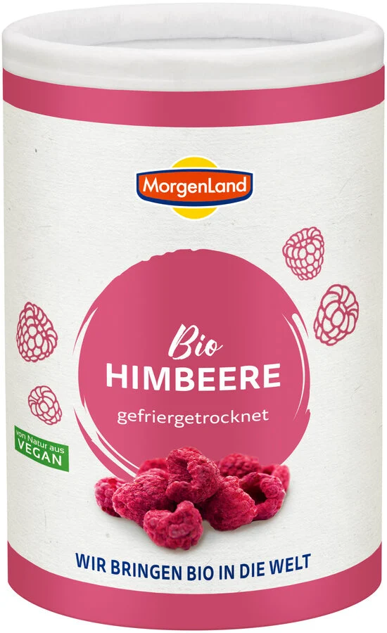 Økologisk Frysetørret Hindbær - 25G - Morgenland
