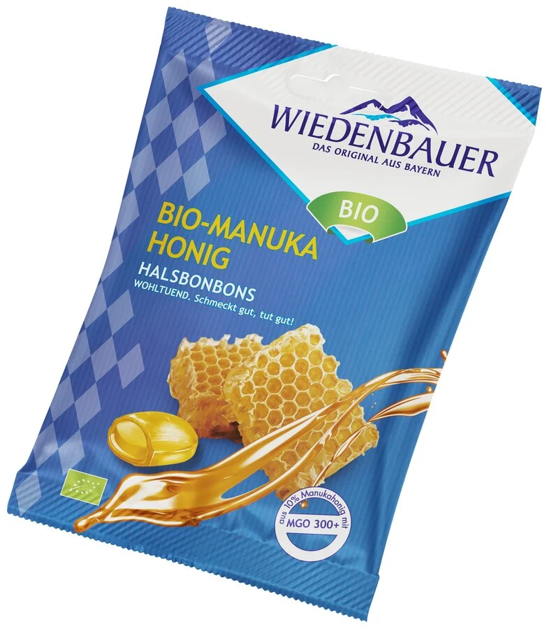 Økologiske Manuka Bolcher MGO 300+ - 60G - Wiedenbauer Bonbon-Spezialitäten