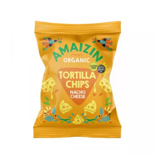 Økologiske Tortilla Chips Nacho Cheese - 150G - Amaizin