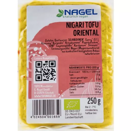 Økologisk Oriental Tofu - 250G - Tofumanufaktur Christian Nagel