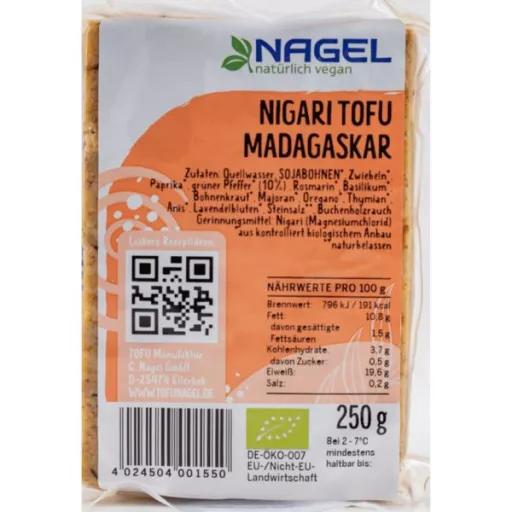 Økologisk Madagascar Tofu - 250G - Tofumanufaktur Christian Nagel