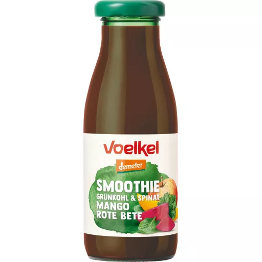 Biodynamisk Grønkål, Spinat, Mango & Rødbede Smoothie - 250ML - Voelkel