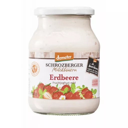 Biodynamisk Yoghurt Jordbær 3,5% - 500ML - Schrozberger