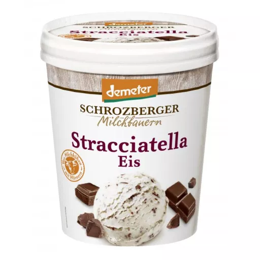 Biodynamisk Flødeis Stracciatella - 500ML - Schrozberger