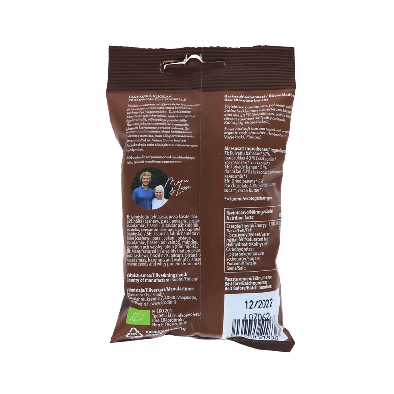 Råchokladdoppad banan, 70 g