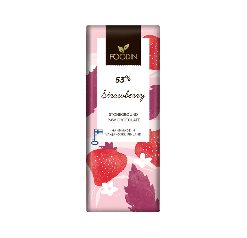 Råchoklad, jordgubb, 40 g