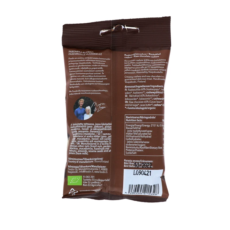 Råchokladdoppade cashewnötter, 60 g