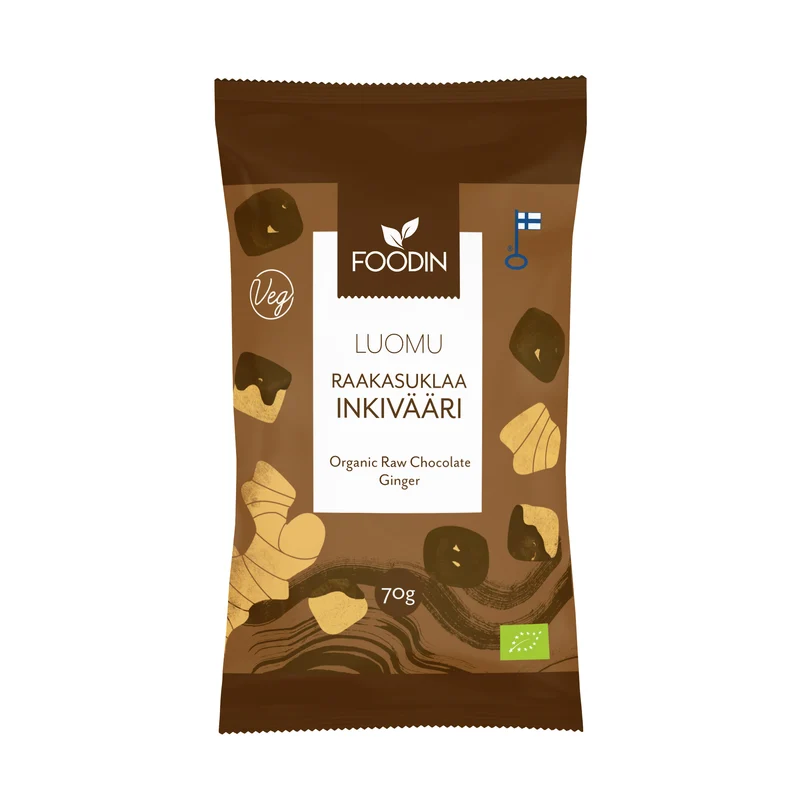 Råchokladdoppad ingefära, 70 g