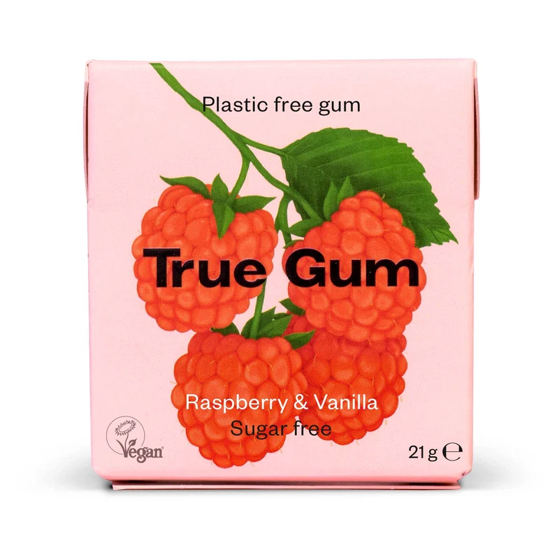 Tuggummi, Hallon & vanilj, 21 g
