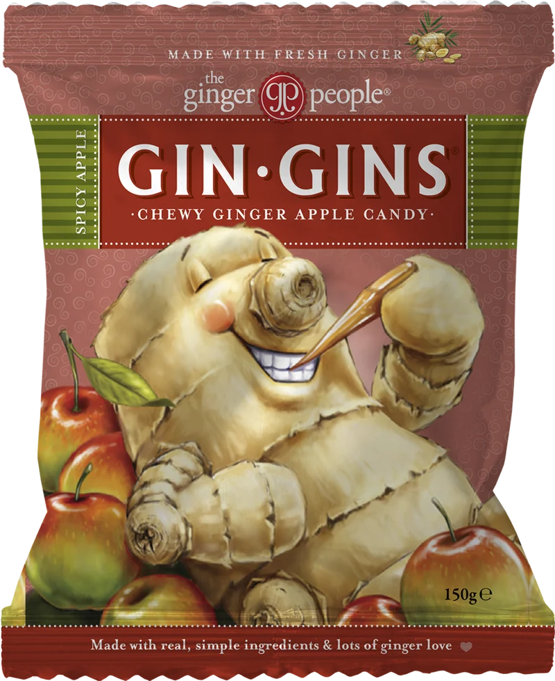Ingefärskarameller, spicy apple, 150 g