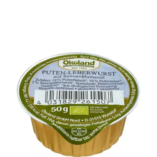 Økologisk Kalkun Leverpostej - Langtidsholdbar - 50G - Ökoland