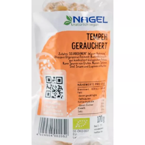 Økologisk Tempeh Røget - 170G - Tofumanufaktur Christian Nagel
