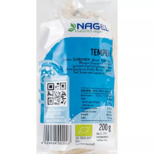 Økologisk Tempeh Neutral - 200G - Tofumanufaktur Christian Nagel