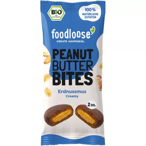Økologiske Peanut Butter Bites - 40G - FoodLoose