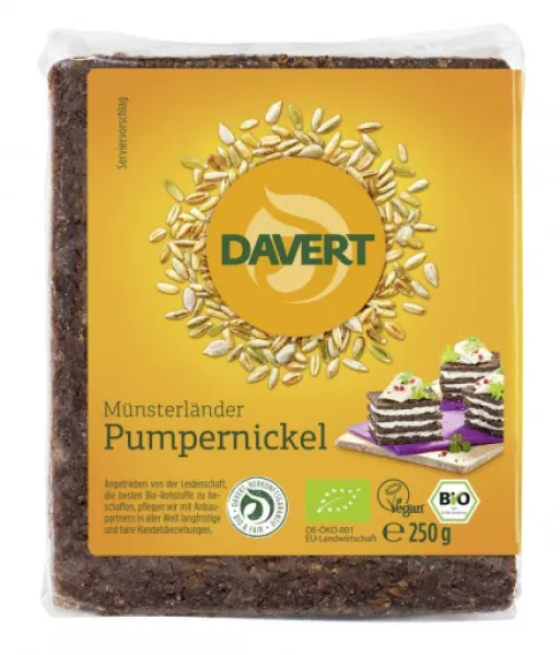 Økologisk Pumpernikel Brød - 250G - Davert
