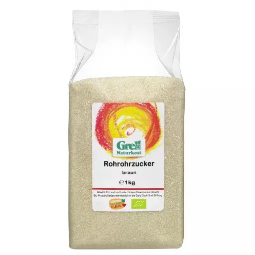 Økologiske Uraffineret Rørsukker - 1000G - Grell Naturkost