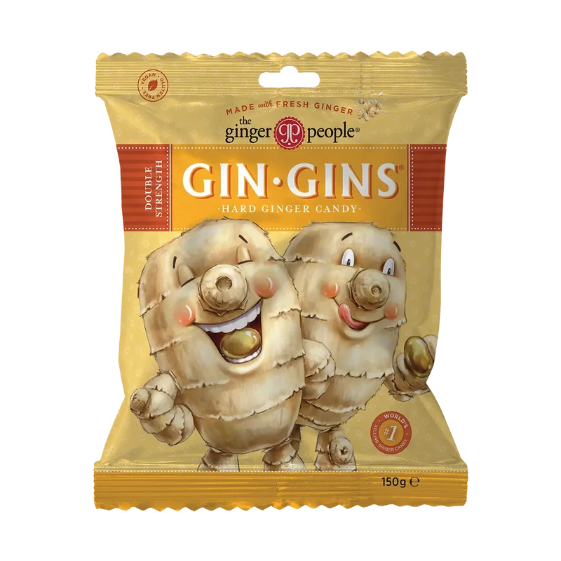 Ginger Gin Gins Double Strength Hard Candy - 150G - Ginger People