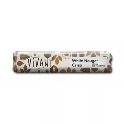 Økologisk Chokoladebar White Nougat Crisp - 35G - VIVANI