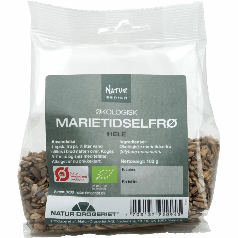 Økologiske Marietidselfrø - 100G - Natur-Drogeriet