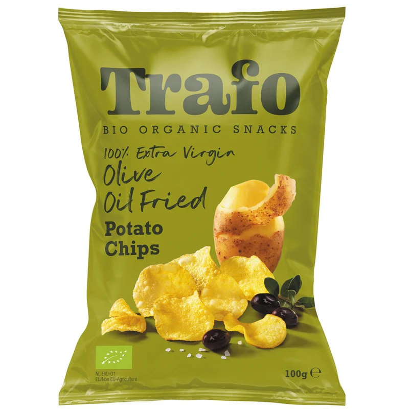 Økologiske Kartoffelchips Ekstra Jomfru Olivenolie - 100G - Trafo