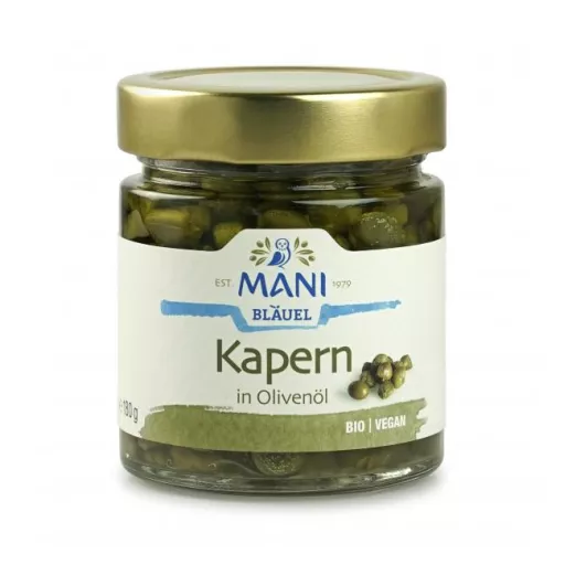 Økologiske Kapers i Olivenolie - 180G - Mani