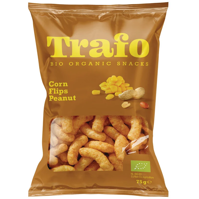 Økologiske Peanut Majsflips - 75G - Trafo