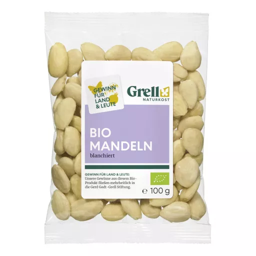 Økologiske Blancherede Mandler - 100G - Grell Naturkost