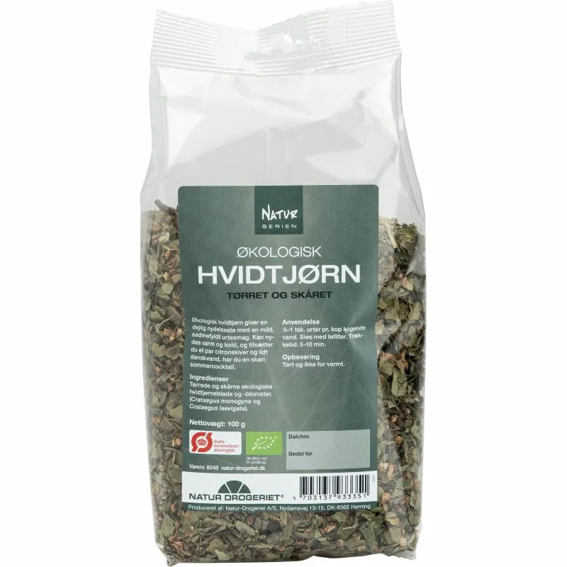 Økologiske Hvidtjørnblade med Blomst - 100G - Natur-Drogeriet