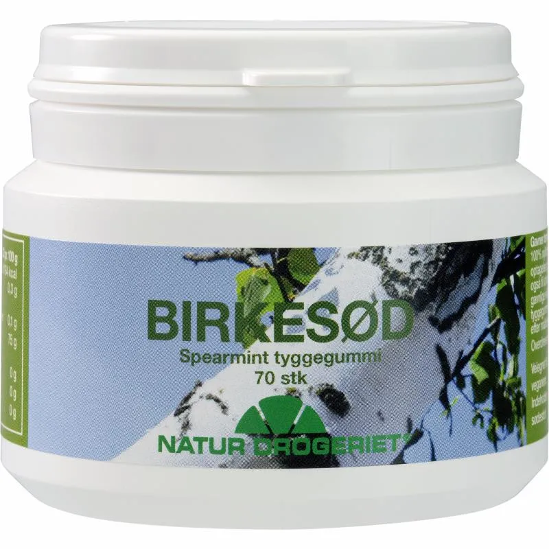 UDGÅET Tyggegummi Birkesød Spearmint - 70 Stk - Natur-Drogeriet