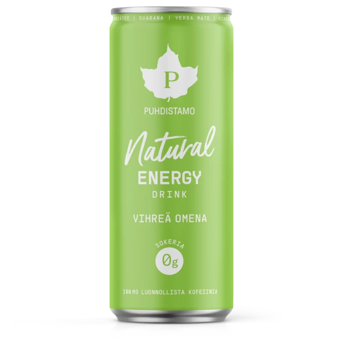 Natural Energy Drink - energidryck, grönt äpple, 330 ml