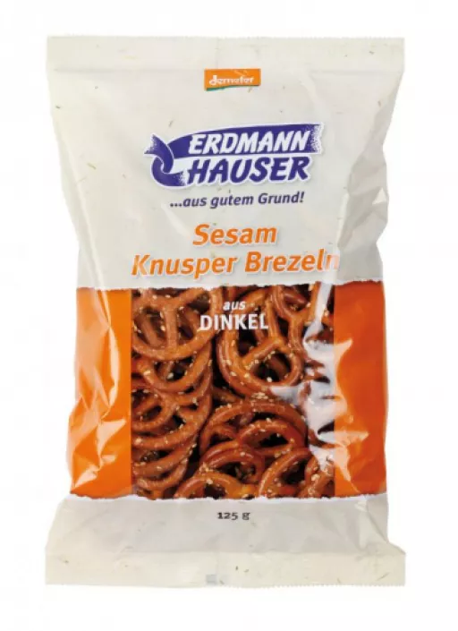 Biodynamiske Spelt Pretzels Sesam - 125G - Erdmann Hauser