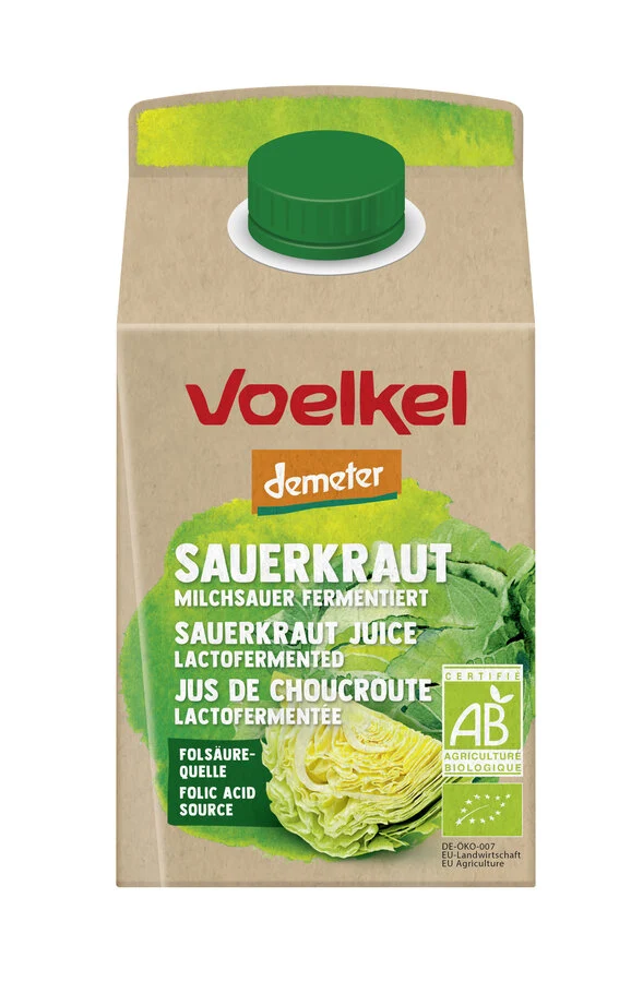 Biodynamisk Mælkesyregæret Surkålssaft - 500ML - Voelkel