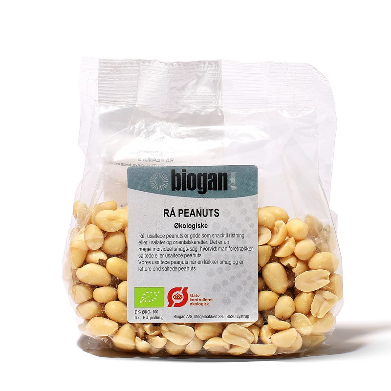 Økologiske Rå Jordnødder - 200G - Biogan