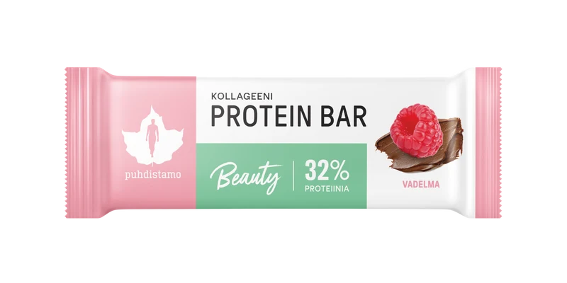 Kollagen-proteinbar, hallon, 30 g