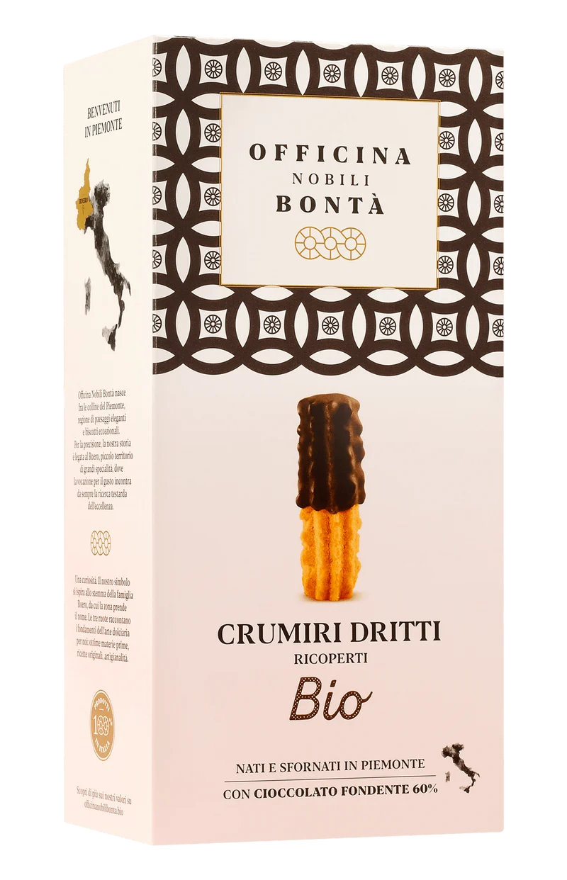 Økologiske Crumiri Ricoperti - 140G - Officina Nobili Bontà