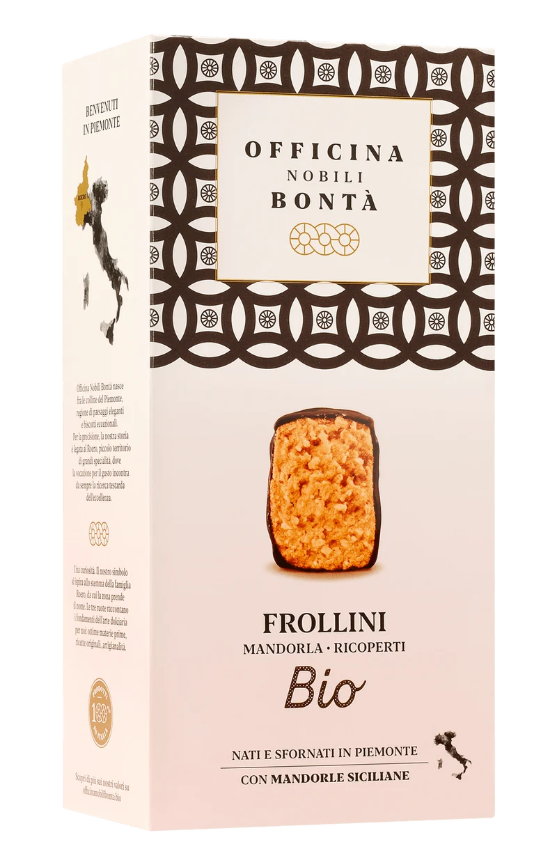 Økologiske Frollini Mandorla Ricoperti - 180G - Officina Nobili Bontà