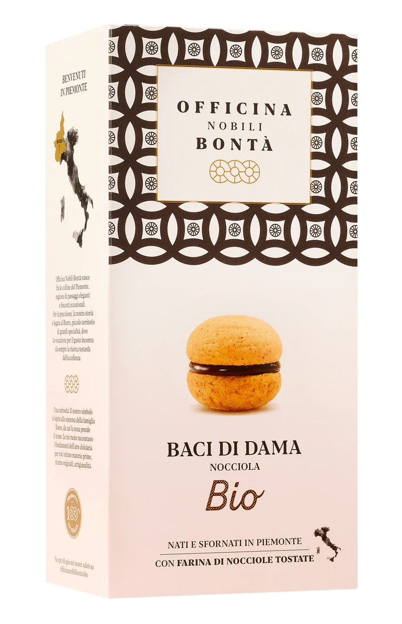 Økologiske Baci di Dama Nocciola - 180G - Officina Nobili Bontà