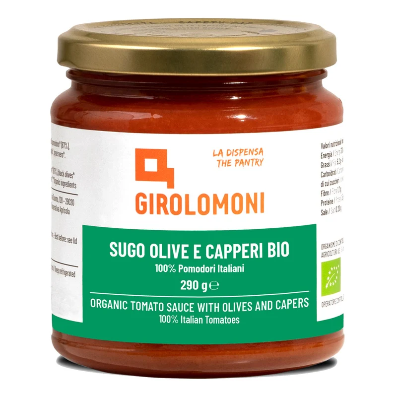 Økologisk Pomodoro Tomat, Oliven & Kapers Sauce - 290G - Girolomoni