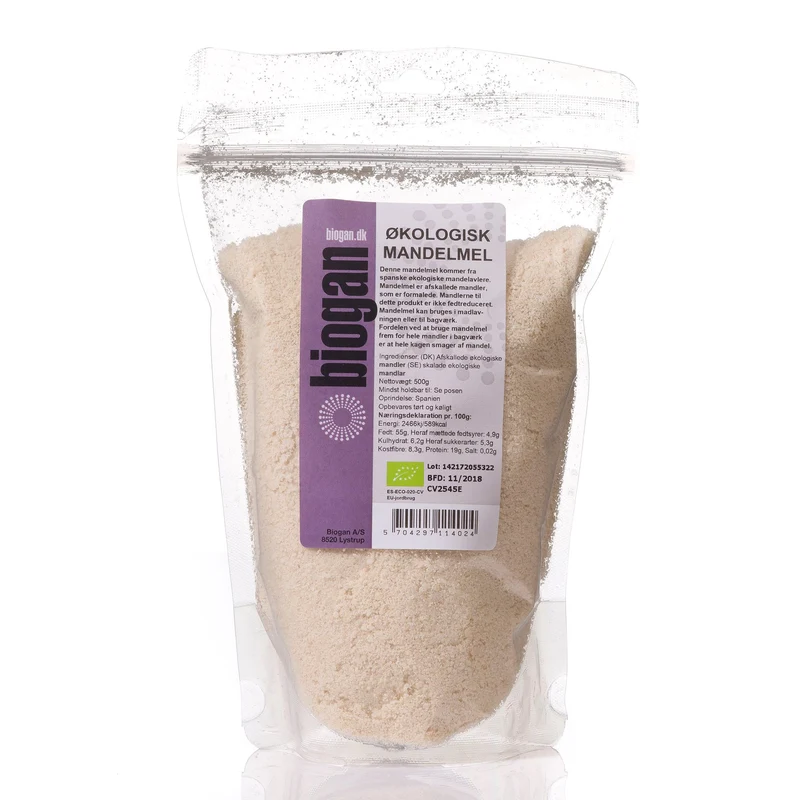 Økologisk Mandelmel - 500G - Biogan