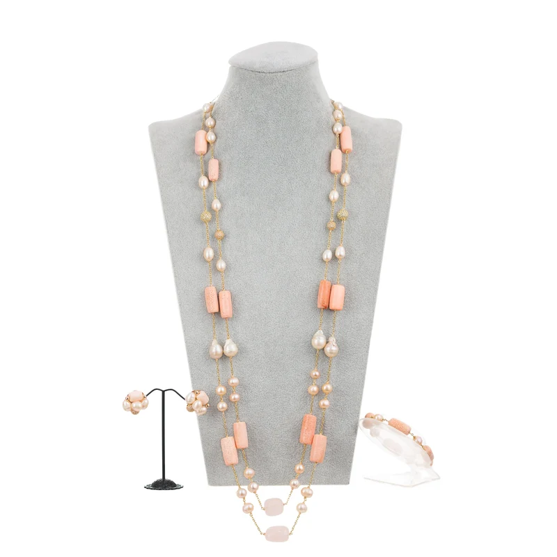 Abisola Necklace Set (Pink)