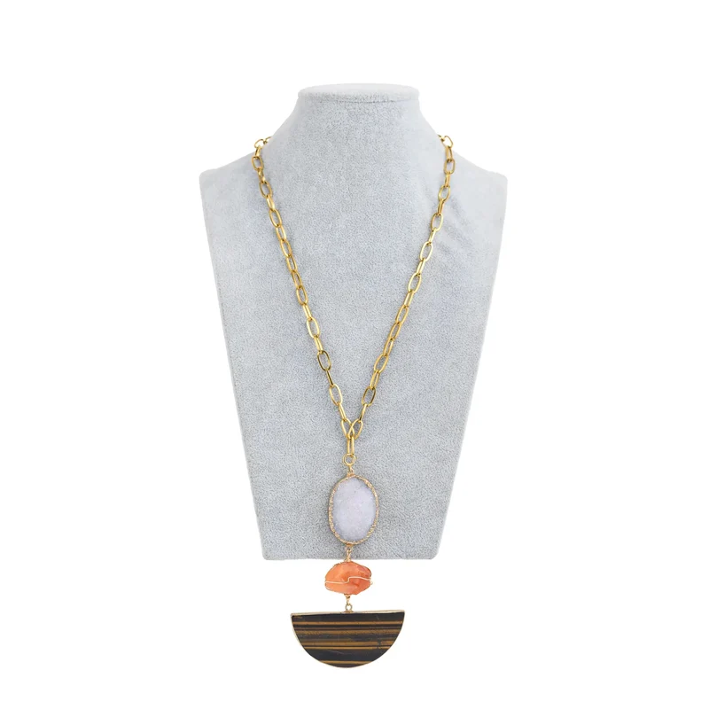Arc Necklace (Brown)
